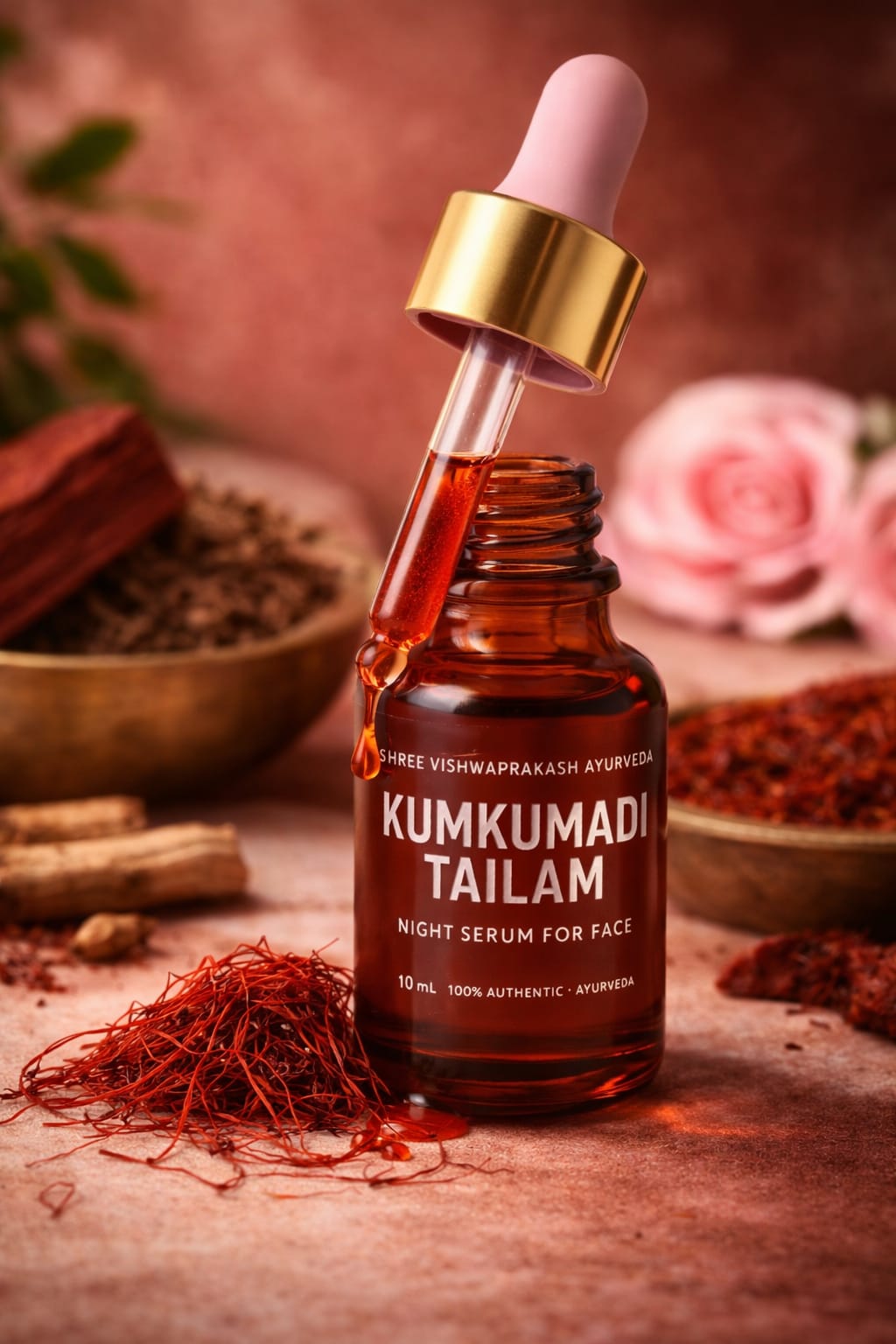 Kumkumadi Serum – Ayurvedic Night Face Oil